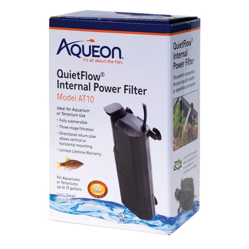 Aqueon Submersible Internal Aquarium Filter, AT10 Gallons - Image 1